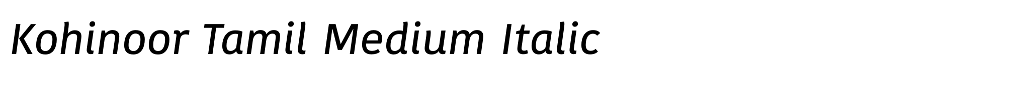 Kohinoor Tamil Medium Italic image